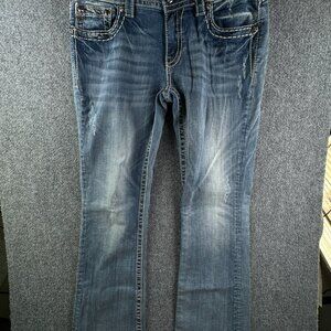 Miss Me Signature Boot Embellished Jeans Size 30x34 JP5853B2 Urban Cotton Blend
